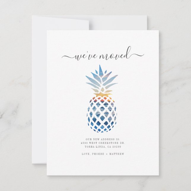 Weve Moved Pineapple Change of Address Moving (Anverso)