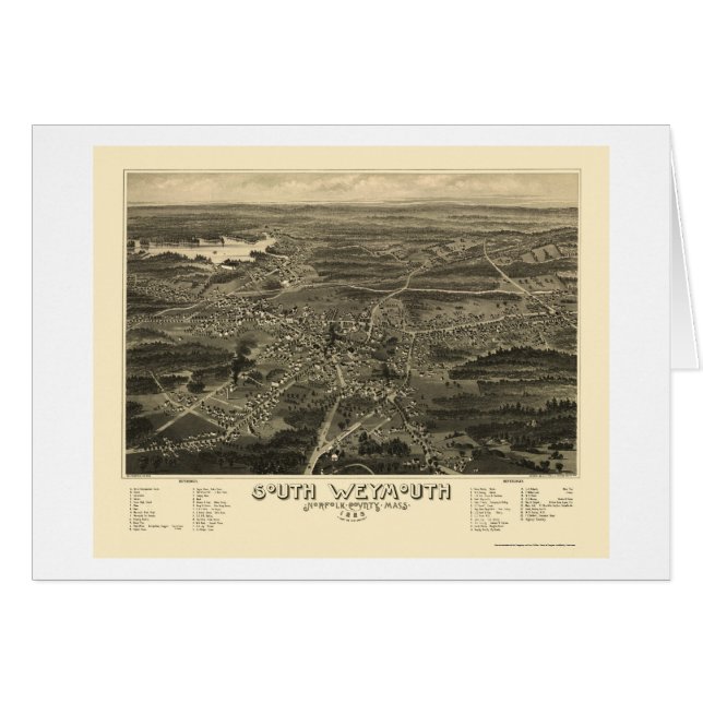 Weymouth del sur, mapa panorámico de las MAMÁES - (Anverso (Horizontal))