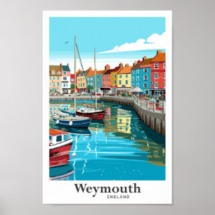 Weymouth Inglaterra Viajes Arte Ilustracion Vintag