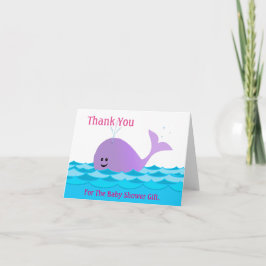 Whale es una tarjeta de agradecimiento de Baby Sho