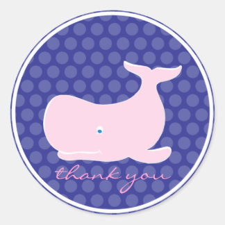 Whale Preppy Gracias Sello para sobres