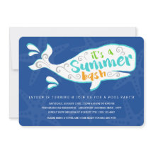 Whale Splash | Invitación a la fiesta de cumpleaño