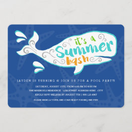 Whale Splash | Invitación a la fiesta de cumpleaño