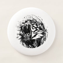 FRISBEE DE TIGRE NEGRO Y BLANCO