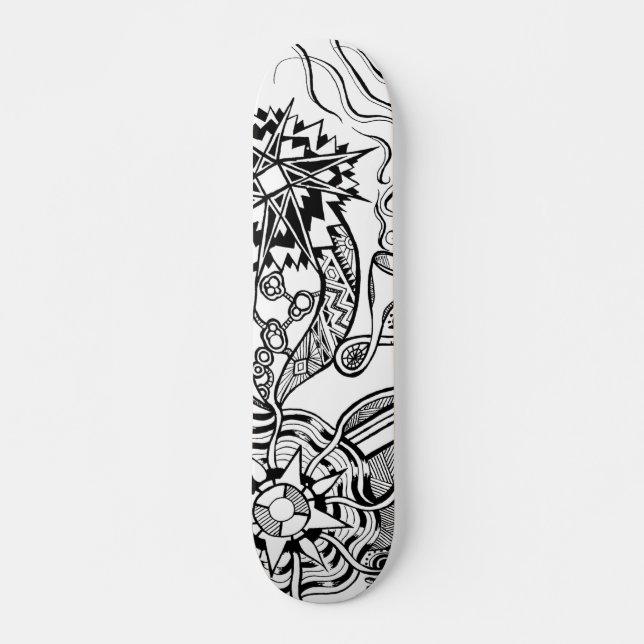 What is happening skateboard with doodle art (Anverso )