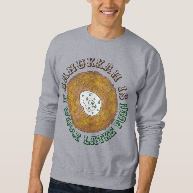 Whats Latke (Lotta) Fun Ugly Hanukkah Sweater (Anverso)
