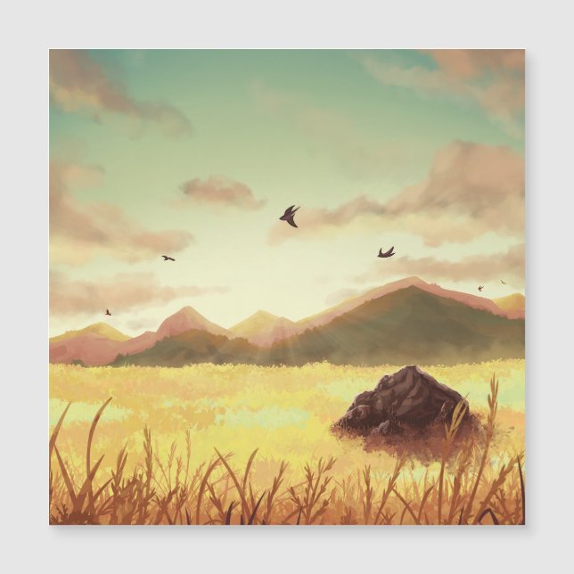 Wheat fields at sunrise (Anverso)