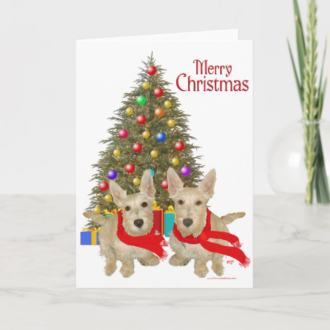 Wheaten Scottish Terrier Navidad (Anverso)