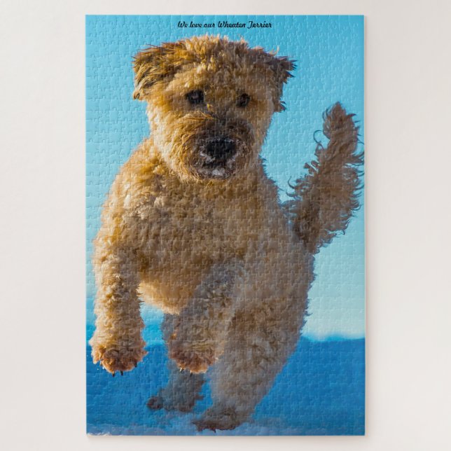 Wheaten Terrier Dog Jigsaws. Rompecabezas (Vertical)