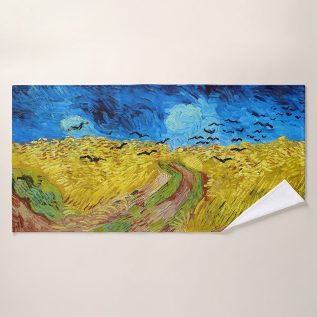 Wheatfield con cuervos, Van Gogh (Toalla de baño)