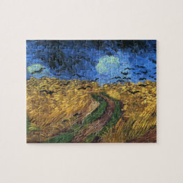 Wheatfield de Van Gogh con rompecabezas de los