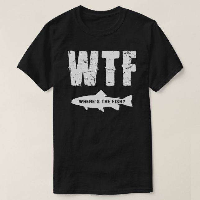 Where&x27;es la camiseta esencial de pescado (Diseño del anverso)