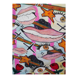 ;Whimsical Abstract Graffiti Poster | Talk