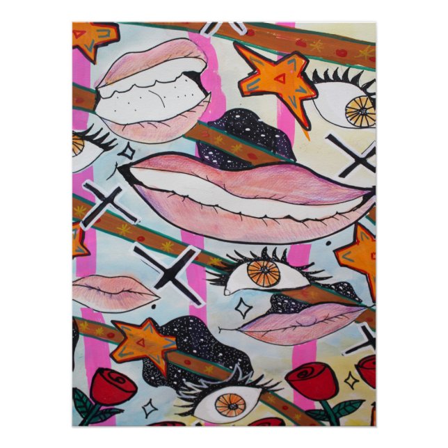 ;Whimsical Abstract Graffiti Poster | Talk (Anverso)