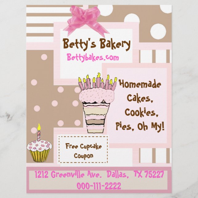 Whimsical Bakery Flyer (Frente)