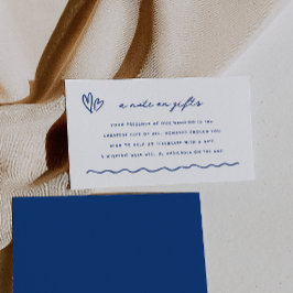 Whimsical Blue Doodle Una Nota Sobre Los Regalos