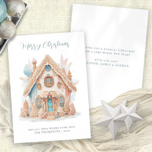 Whimsical Boho Gingerbread House Feliz Navidad