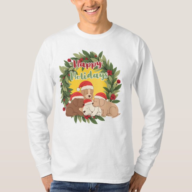 Whimsical Christmas Sweater | Puppies (Anverso)