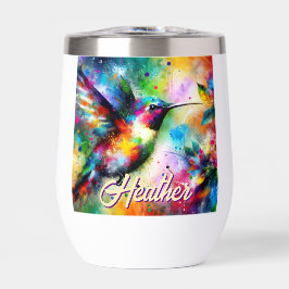 Whimsical Colorous Hummingbird Bird Personalizado