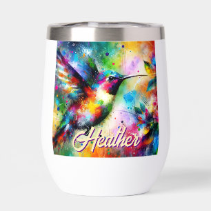 Whimsical Colorous Hummingbird Bird Personalizado