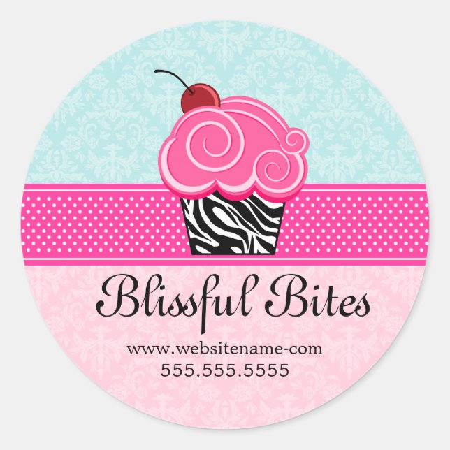 Whimsical Cupcake Panadería Sellos (Anverso)