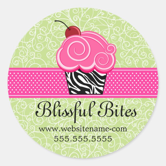 Whimsical Cupcake Panadería Sellos (Anverso)