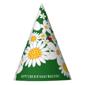 Whimsical Daisies & Ladybugs Gorra del partido de