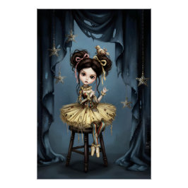 Whimsical Dark Circus Doll Poster