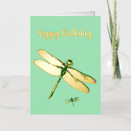 Whimsical Dragonfly Mint Green Relieve metalizado 