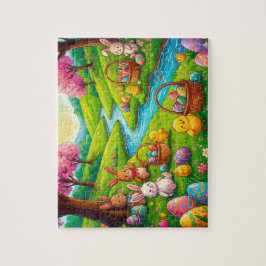 Whimsical Easter Bunny & Friends Puzzle