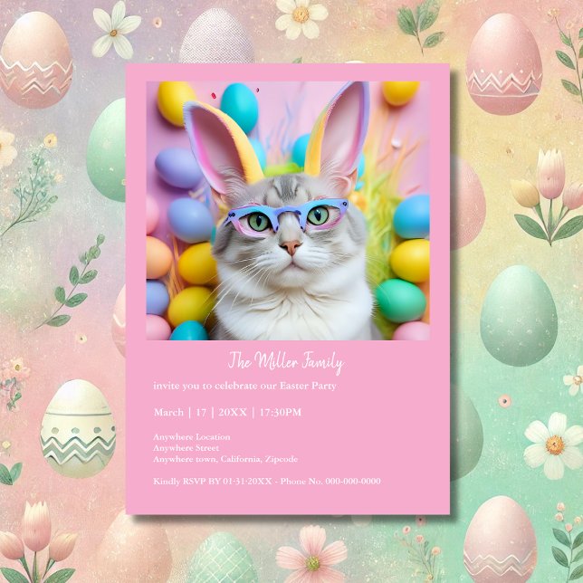Whimsical Easter Cat con las orejas de los conejit (Subido por el creador)