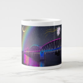 Whimsical fairycore taza de café con arco iris