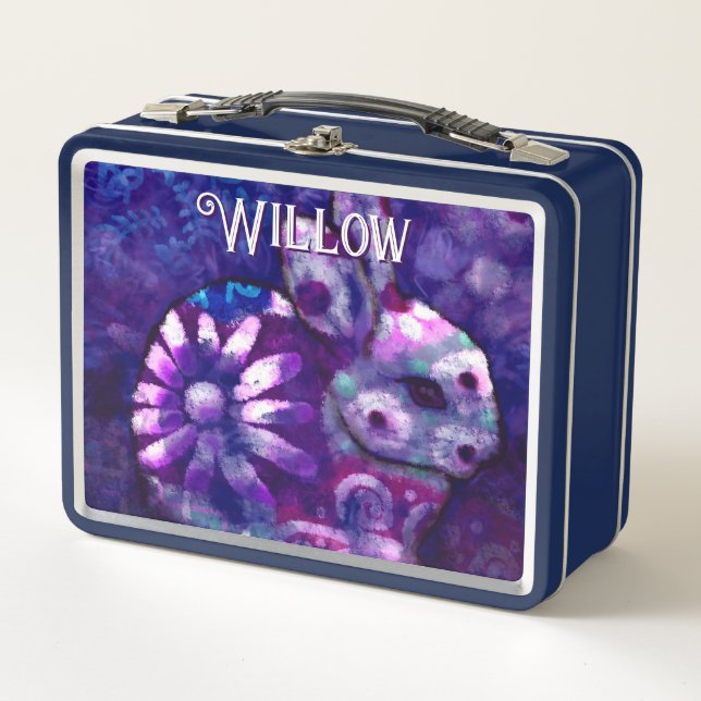 Whimsical Floral Bunny Rabbit Personalizado (Anverso)