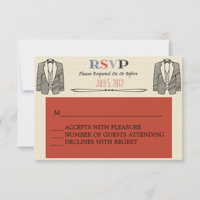 Whimsical Font Gay Wedding RSVP (Anverso)