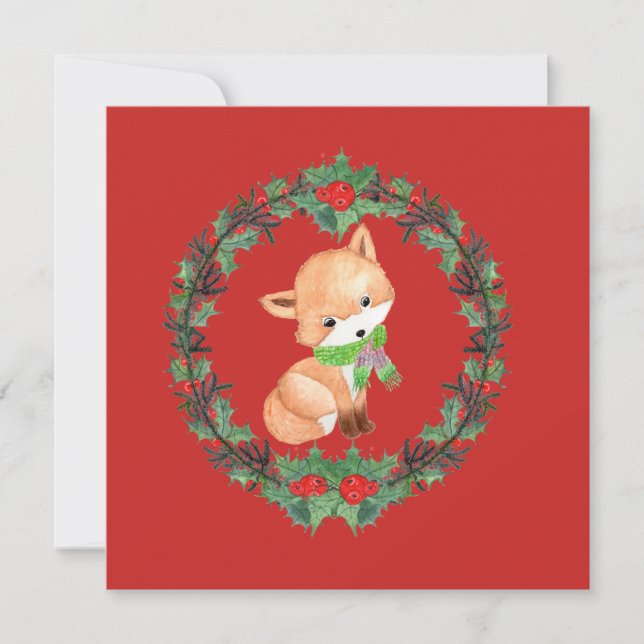 Whimsical Fox Wreath personalizada (Anverso)