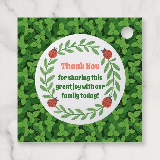 Whimsical Garden Fiesta Gracias Etiqueta (Reverso)