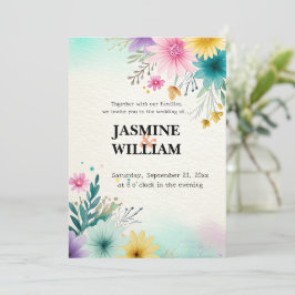 💐 Whimsical Garden Wedding Invitación 🌿 💌