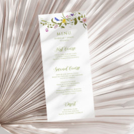 Whimsical Garden Wildflower Menú Boda