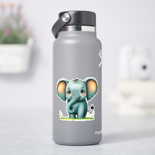 Whimsical lindo elefante pegatina para niños