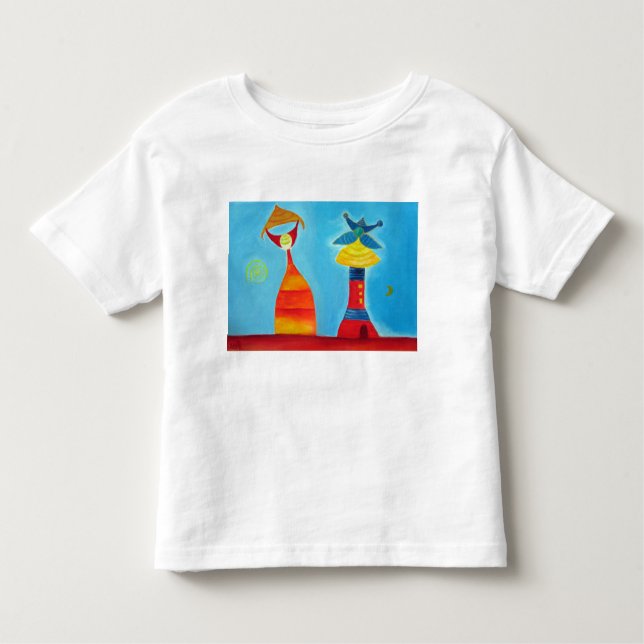 Whimsical Love Art Toddler Fine Jersey T-Shirt (Anverso)
