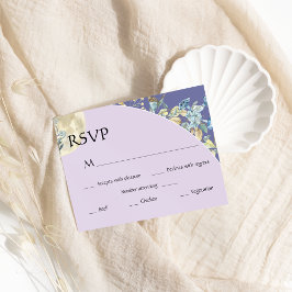 Whimsical Moon Purple Wedding RSVP