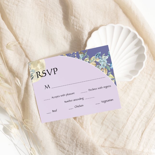 Whimsical Moon Purple Wedding RSVP (Subido por el creador)