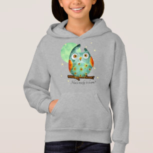 Whimsical Owen Watercolor Style Name School on Bac