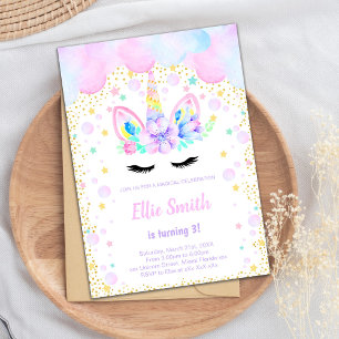 Whimsical Pastel Fantasy Tarjeta Fiesta para Chica