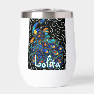 Whimsical Peacock Chalk Pastel Bird Personalizado