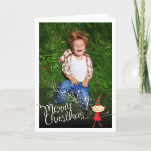 Whimsical Personalizado Elf Merry Navidad