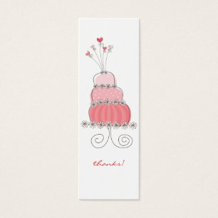 Whimsical Pink Cake Thank You Wedding Favor Tags