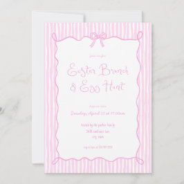 Whimsical Pink Easter Brunch & Egg Hunt Invitación
