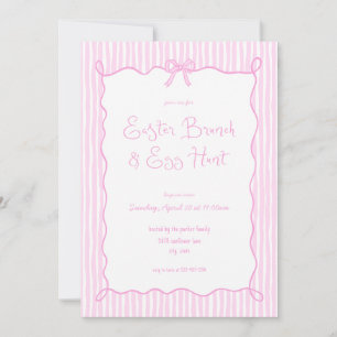 Whimsical Pink Easter Brunch & Egg Hunt Invitación