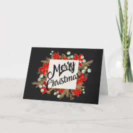 Whimsical Poinsettias Feliz Navidad Wreath